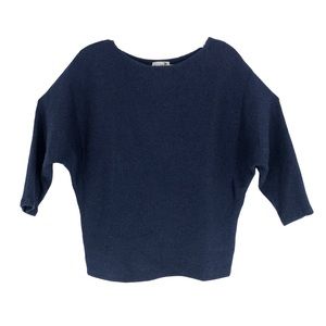 R Label The Reset Blue Essential Dolman Sleeve Pullover Sweater Size S/M